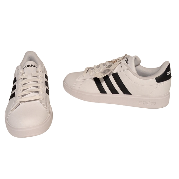 Adidas Grand Court 2.0 White Black Sneakers Mens 10.5 Tennis Casual Shoes GW9195 - Picture 5 of 9